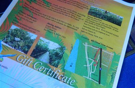 gift certificate